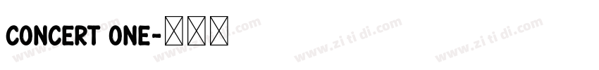 concert one字体转换